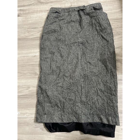 Lauren Ralph Lauren Gray Long Pencil Skirt- Size 12- 100% Wool - Picture 1 of 6